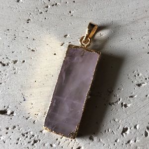 Rose Quartz necklace charm
